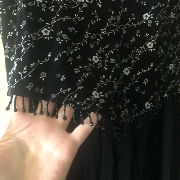 Vintage black and silver dress 10 petite - Picture 3 of 6